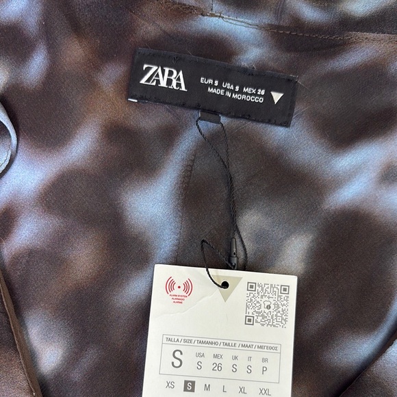 Zara Black and Gray Cowl Neck Bell Sleeve Gown - Picture 8 of 8